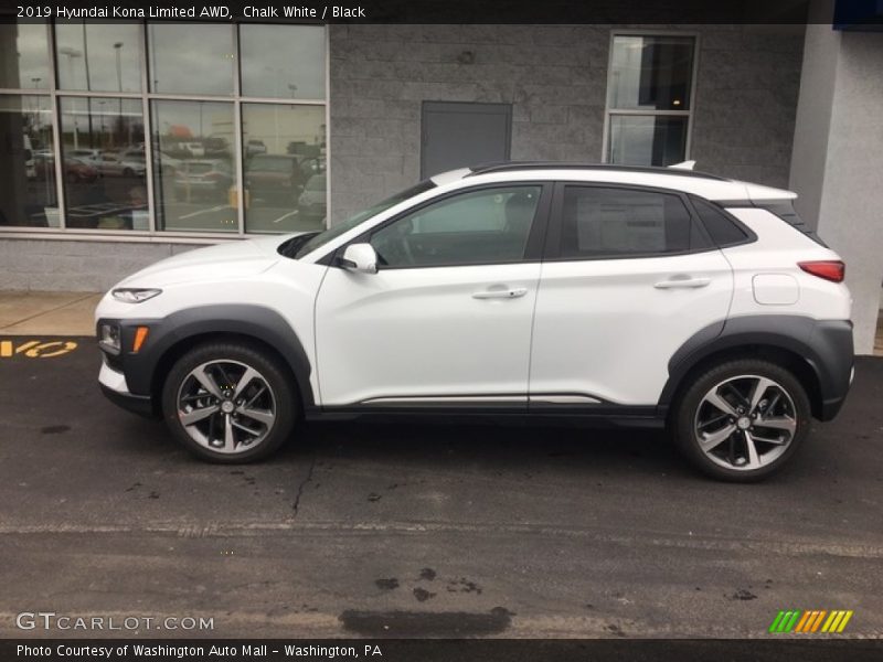 Chalk White / Black 2019 Hyundai Kona Limited AWD