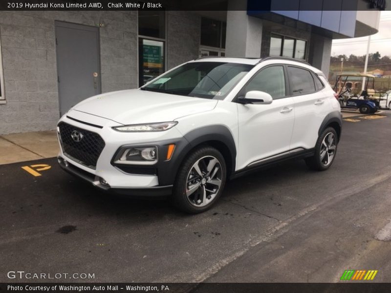 Chalk White / Black 2019 Hyundai Kona Limited AWD