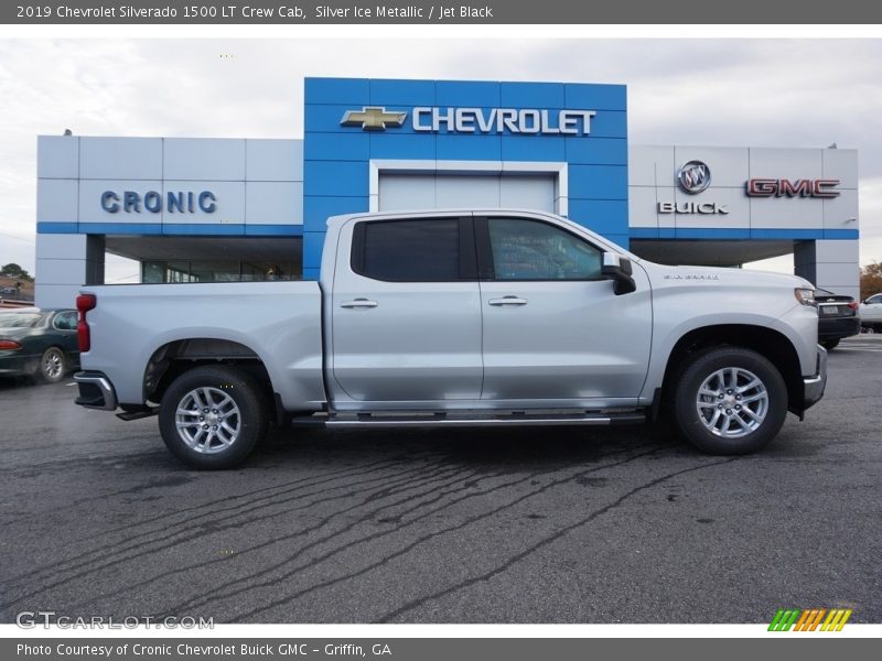 Silver Ice Metallic / Jet Black 2019 Chevrolet Silverado 1500 LT Crew Cab