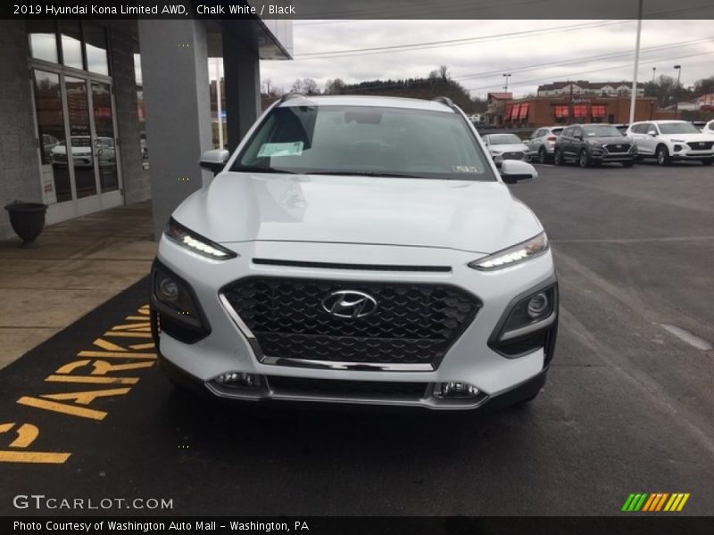 Chalk White / Black 2019 Hyundai Kona Limited AWD