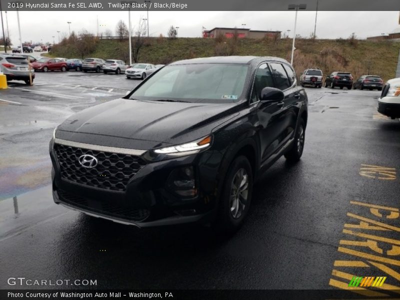 Twilight Black / Black/Beige 2019 Hyundai Santa Fe SEL AWD