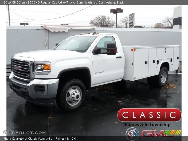 Summit White / Dark Ash/Jet Black 2019 GMC Sierra 3500HD Regular Cab Utility Truck