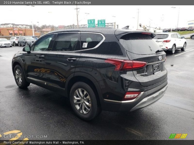 Twilight Black / Black/Beige 2019 Hyundai Santa Fe SEL AWD