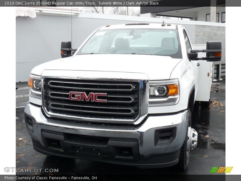 Summit White / Dark Ash/Jet Black 2019 GMC Sierra 3500HD Regular Cab Utility Truck