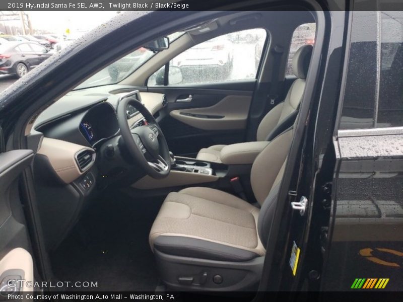 Twilight Black / Black/Beige 2019 Hyundai Santa Fe SEL AWD
