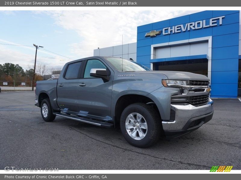 Satin Steel Metallic / Jet Black 2019 Chevrolet Silverado 1500 LT Crew Cab