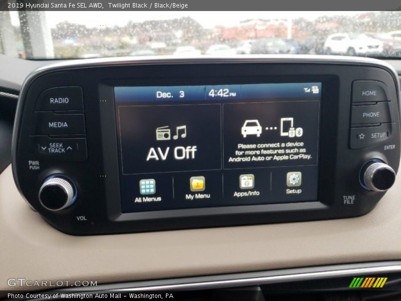 Twilight Black / Black/Beige 2019 Hyundai Santa Fe SEL AWD