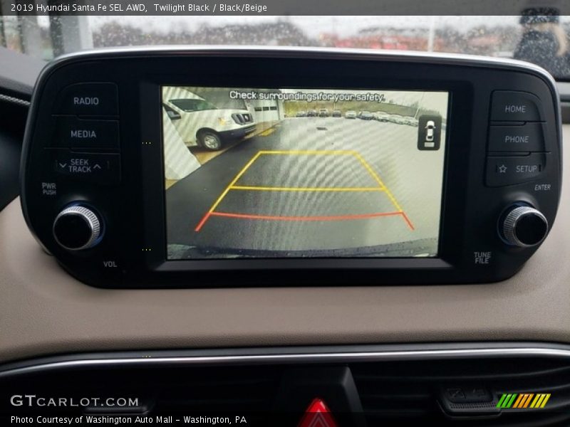 Twilight Black / Black/Beige 2019 Hyundai Santa Fe SEL AWD