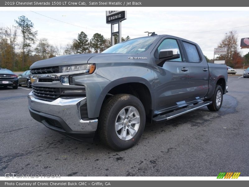 Satin Steel Metallic / Jet Black 2019 Chevrolet Silverado 1500 LT Crew Cab