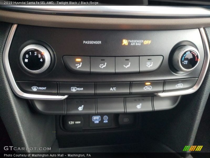 Twilight Black / Black/Beige 2019 Hyundai Santa Fe SEL AWD