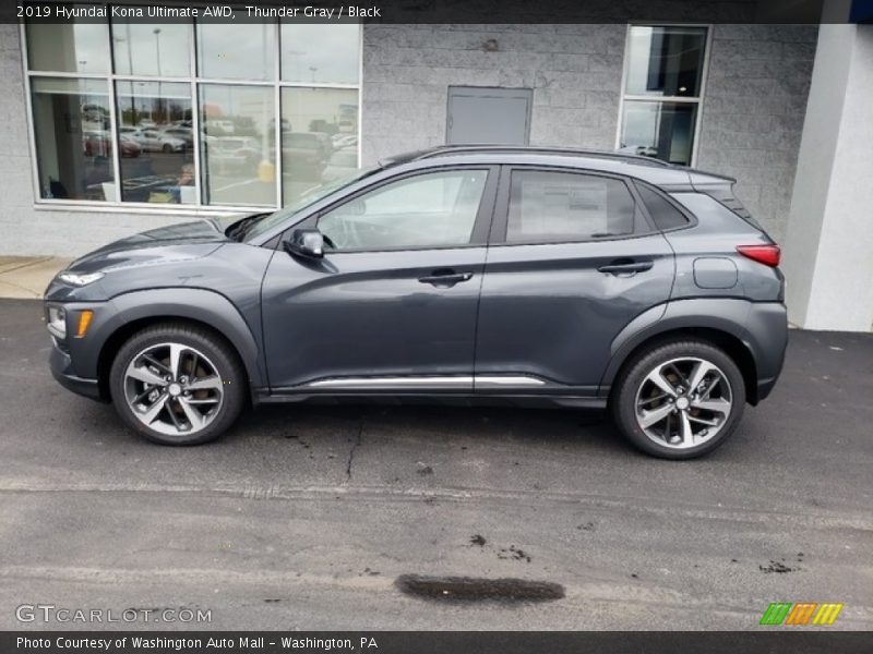 Thunder Gray / Black 2019 Hyundai Kona Ultimate AWD