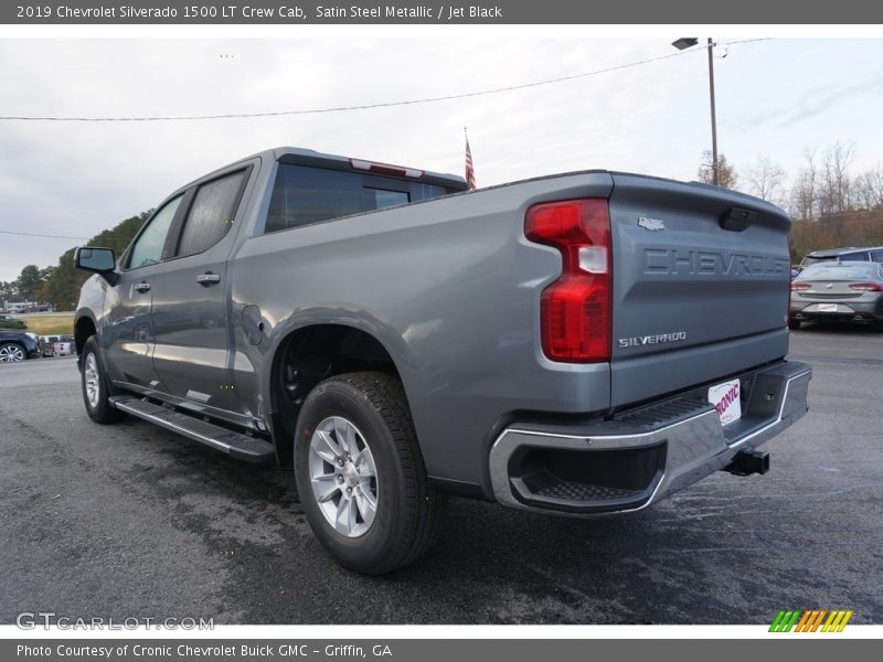 Satin Steel Metallic / Jet Black 2019 Chevrolet Silverado 1500 LT Crew Cab