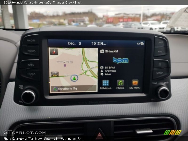 Thunder Gray / Black 2019 Hyundai Kona Ultimate AWD