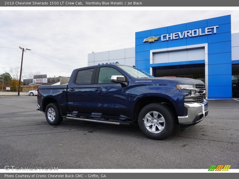 Northsky Blue Metallic / Jet Black 2019 Chevrolet Silverado 1500 LT Crew Cab