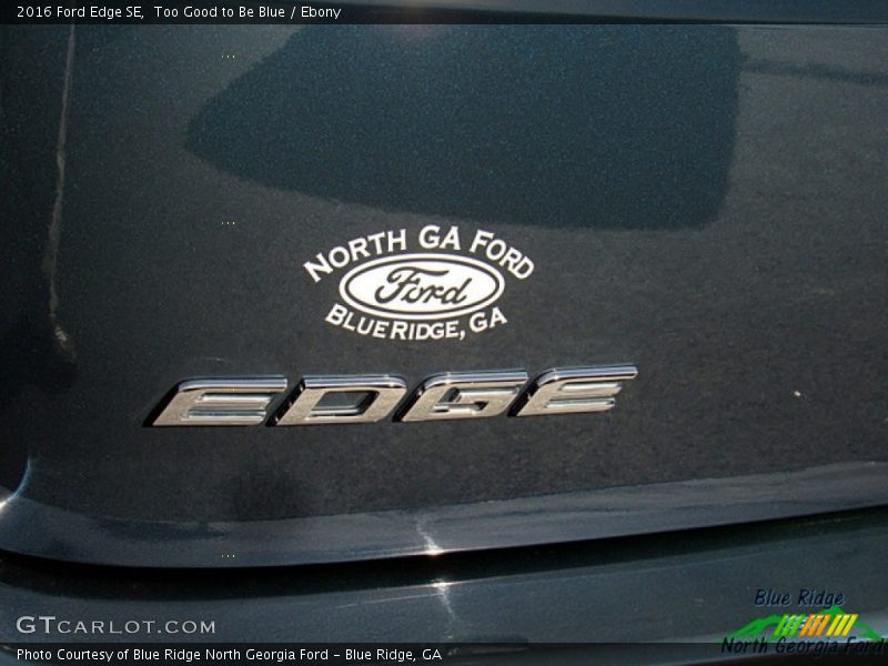 Too Good to Be Blue / Ebony 2016 Ford Edge SE