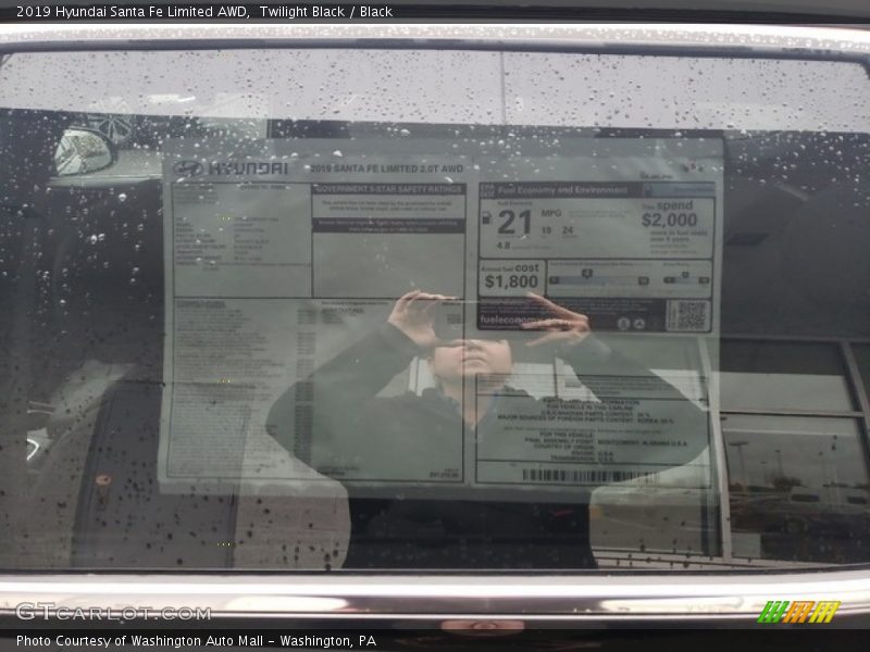 Twilight Black / Black 2019 Hyundai Santa Fe Limited AWD