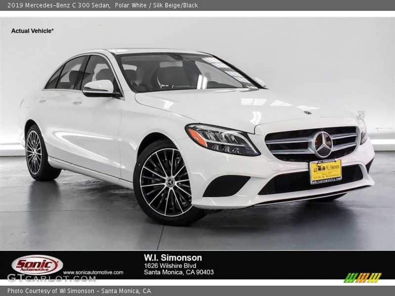 Polar White / Silk Beige/Black 2019 Mercedes-Benz C 300 Sedan