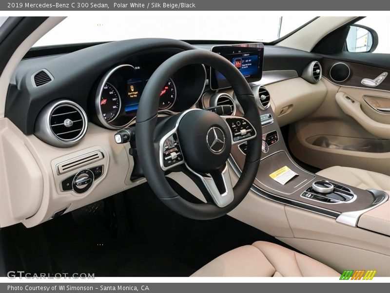 Polar White / Silk Beige/Black 2019 Mercedes-Benz C 300 Sedan
