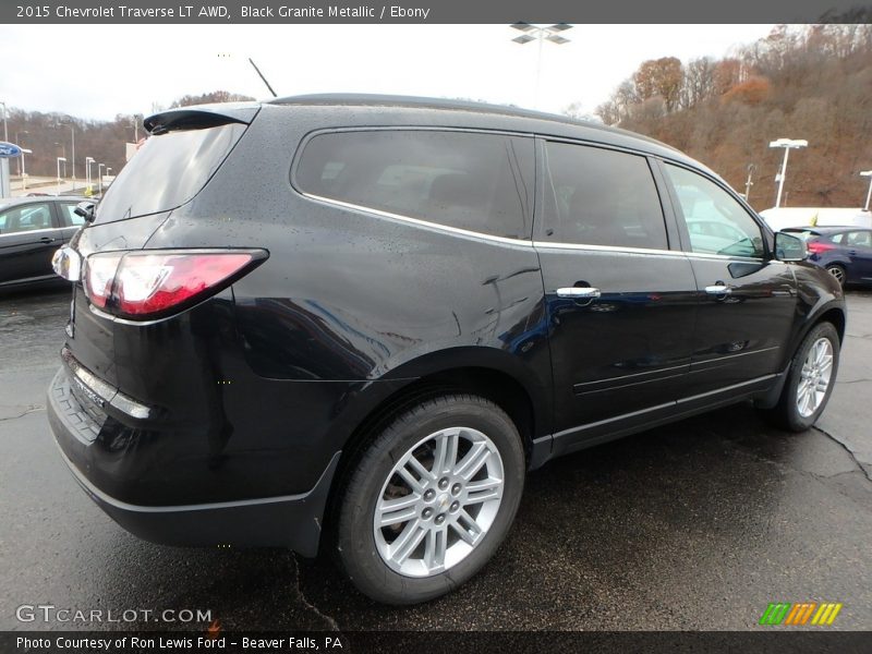 Black Granite Metallic / Ebony 2015 Chevrolet Traverse LT AWD