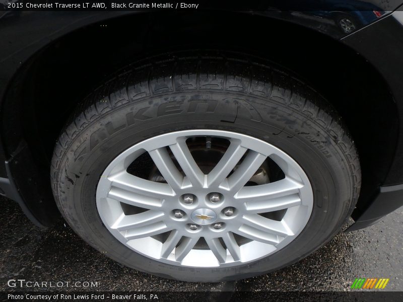 Black Granite Metallic / Ebony 2015 Chevrolet Traverse LT AWD