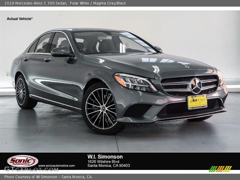 Polar White / Magma Grey/Black 2019 Mercedes-Benz C 300 Sedan