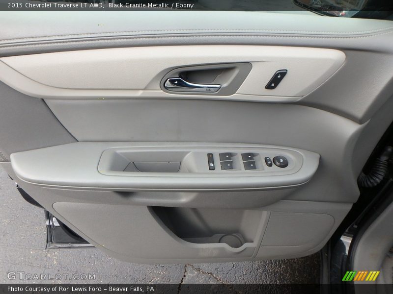 Black Granite Metallic / Ebony 2015 Chevrolet Traverse LT AWD