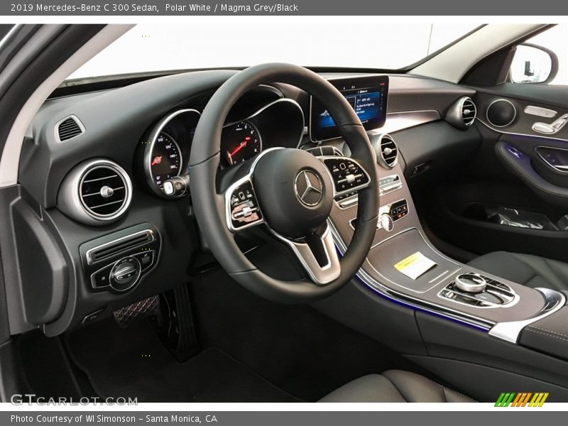 Polar White / Magma Grey/Black 2019 Mercedes-Benz C 300 Sedan