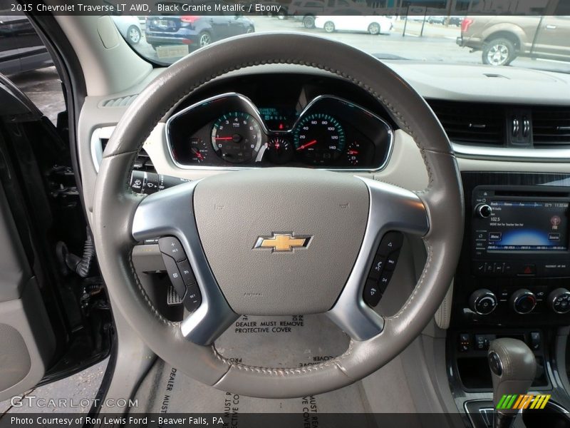 Black Granite Metallic / Ebony 2015 Chevrolet Traverse LT AWD