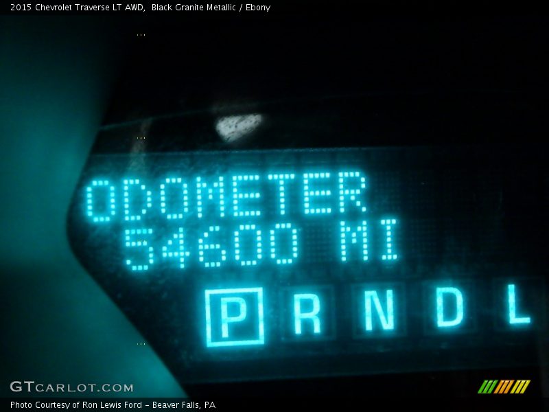 Black Granite Metallic / Ebony 2015 Chevrolet Traverse LT AWD