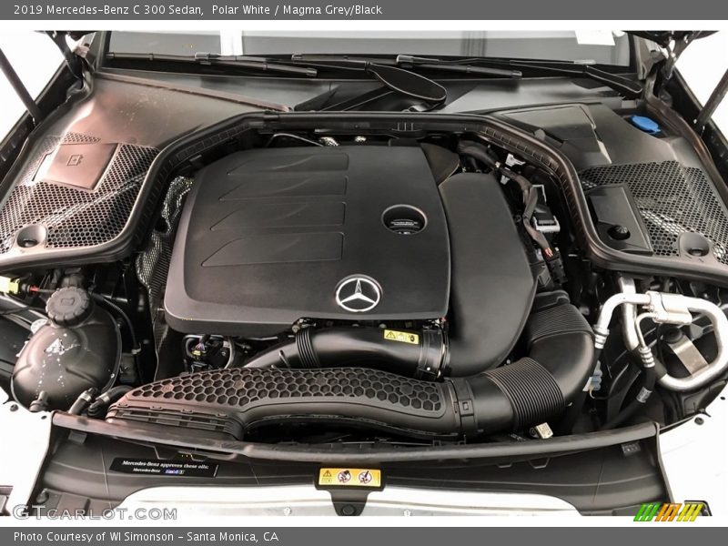 Polar White / Magma Grey/Black 2019 Mercedes-Benz C 300 Sedan