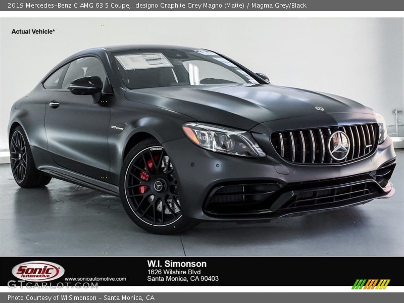 designo Graphite Grey Magno (Matte) / Magma Grey/Black 2019 Mercedes-Benz C AMG 63 S Coupe