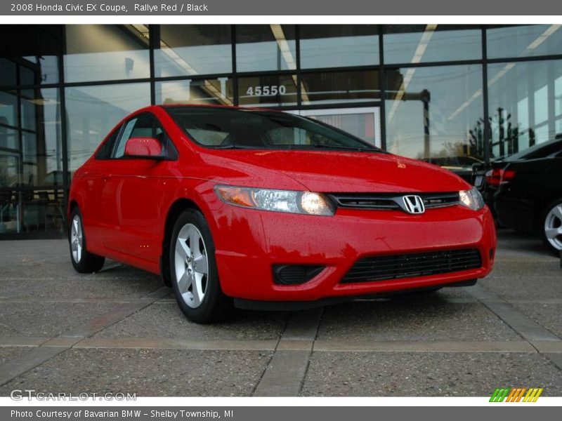 Rallye Red / Black 2008 Honda Civic EX Coupe