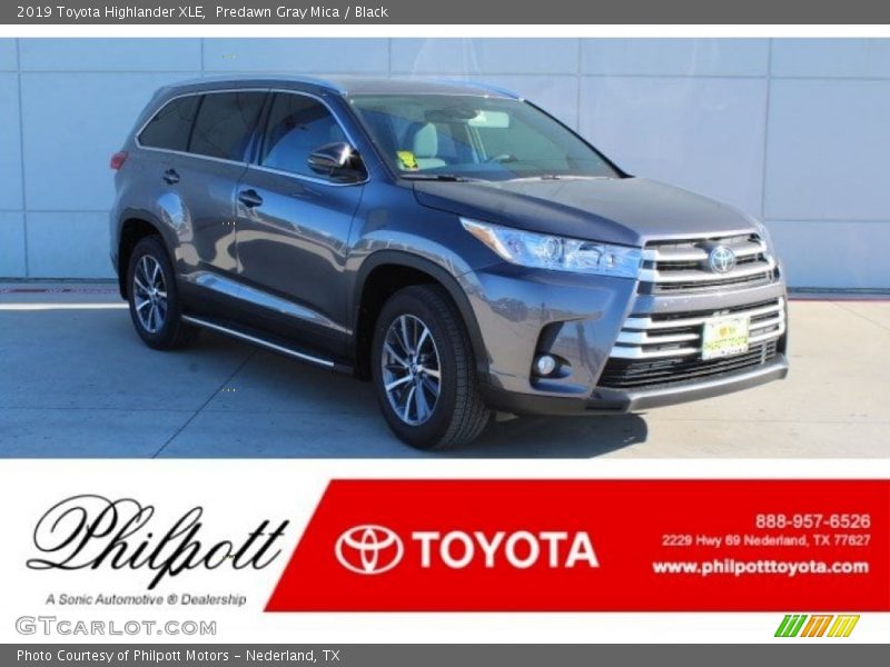 Predawn Gray Mica / Black 2019 Toyota Highlander XLE