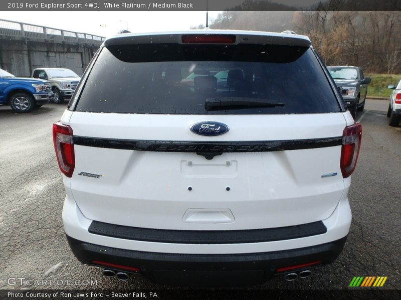White Platinum / Medium Black 2019 Ford Explorer Sport 4WD