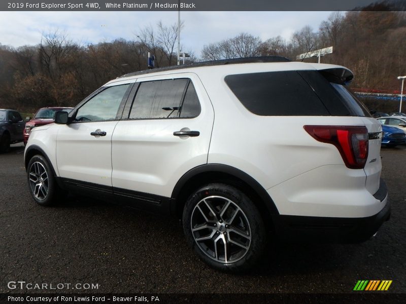 White Platinum / Medium Black 2019 Ford Explorer Sport 4WD