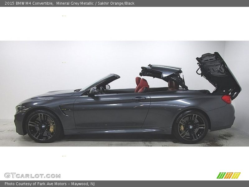 Mineral Grey Metallic / Sakhir Orange/Black 2015 BMW M4 Convertible