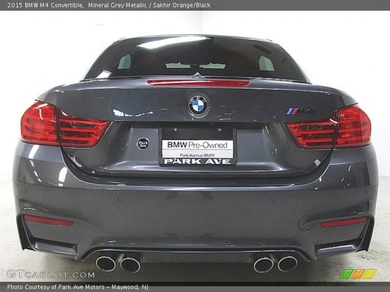 Mineral Grey Metallic / Sakhir Orange/Black 2015 BMW M4 Convertible