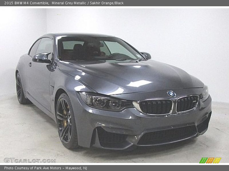 Mineral Grey Metallic / Sakhir Orange/Black 2015 BMW M4 Convertible