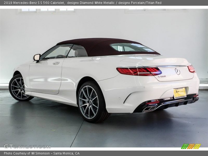 designo Diamond White Metallic / designo Porcelain/Titian Red 2019 Mercedes-Benz S S 560 Cabriolet