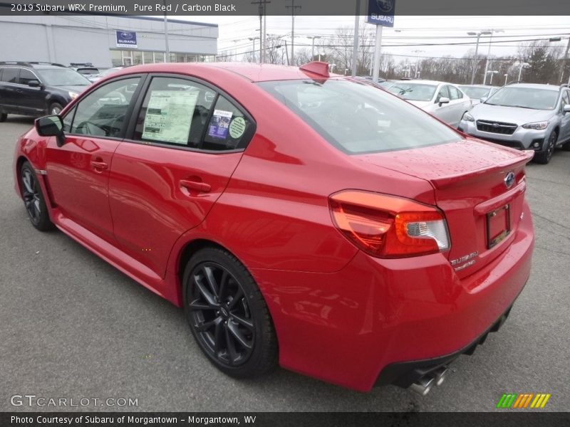 Pure Red / Carbon Black 2019 Subaru WRX Premium