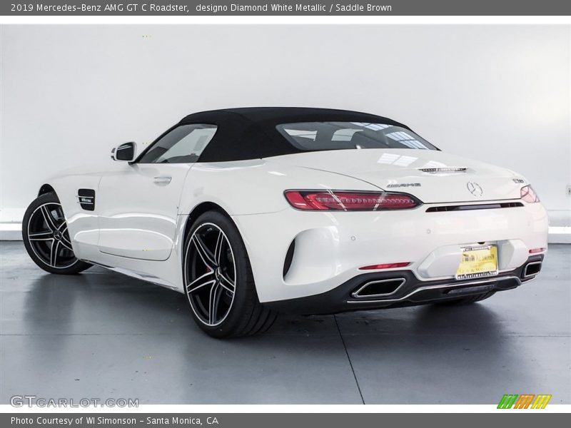 designo Diamond White Metallic / Saddle Brown 2019 Mercedes-Benz AMG GT C Roadster
