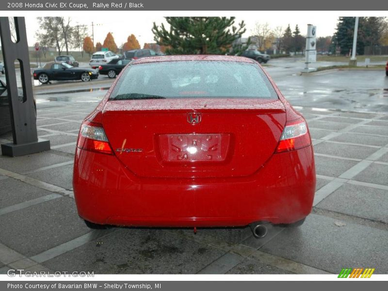 Rallye Red / Black 2008 Honda Civic EX Coupe