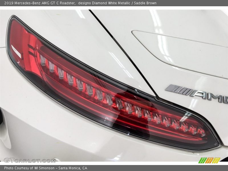 designo Diamond White Metallic / Saddle Brown 2019 Mercedes-Benz AMG GT C Roadster