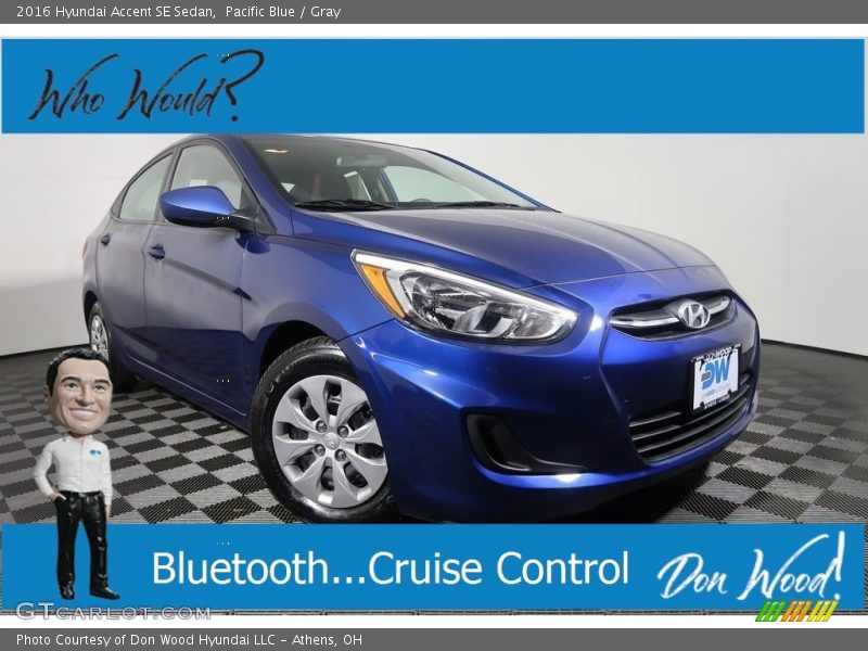 Pacific Blue / Gray 2016 Hyundai Accent SE Sedan