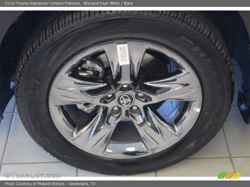 Blizzard Pearl White / Black 2019 Toyota Highlander Limited Platinum