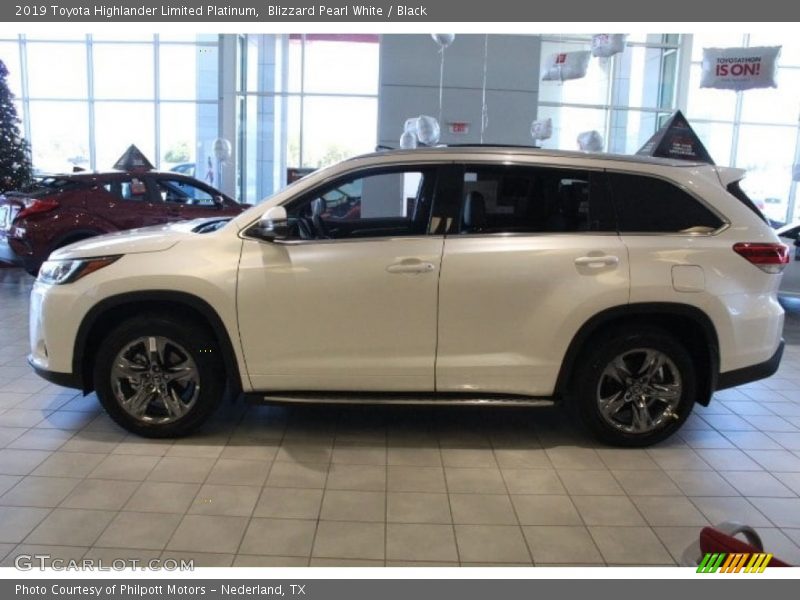 Blizzard Pearl White / Black 2019 Toyota Highlander Limited Platinum