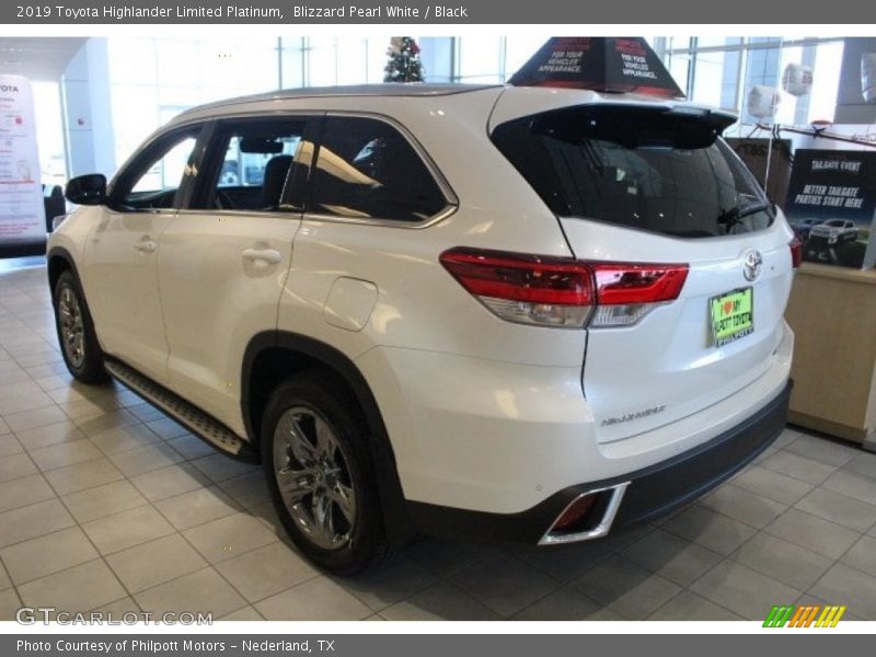 Blizzard Pearl White / Black 2019 Toyota Highlander Limited Platinum