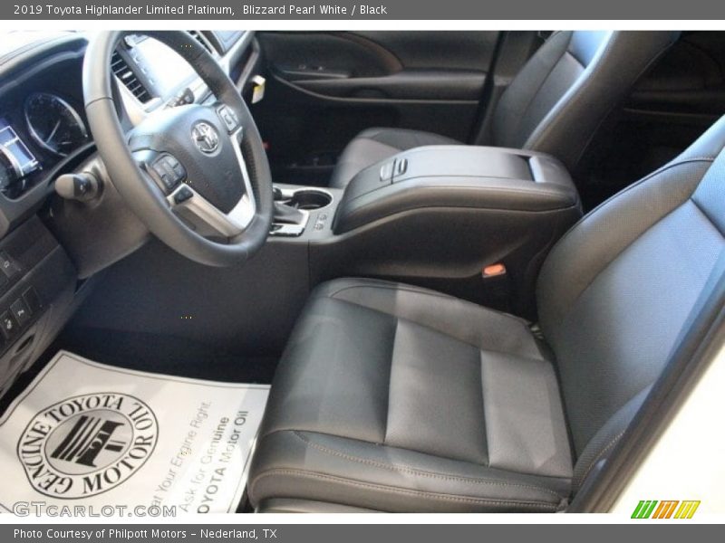 Blizzard Pearl White / Black 2019 Toyota Highlander Limited Platinum