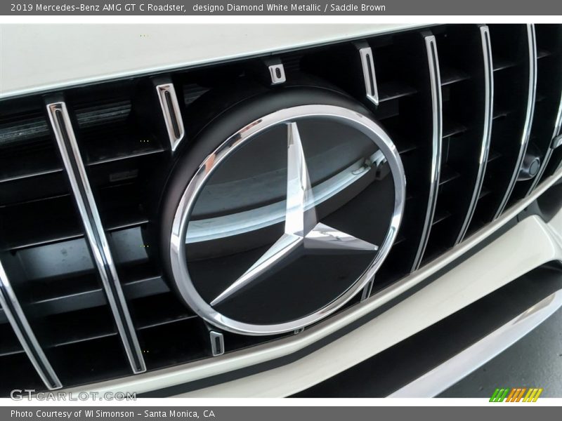 designo Diamond White Metallic / Saddle Brown 2019 Mercedes-Benz AMG GT C Roadster