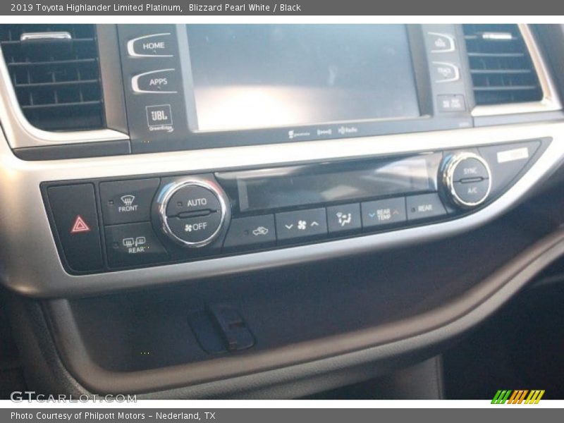Blizzard Pearl White / Black 2019 Toyota Highlander Limited Platinum